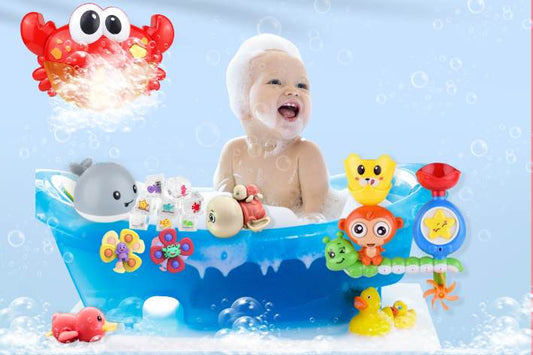 Brinquedos coloridos para a hora do banho transformam a rotina em diversão para bebês e crianças