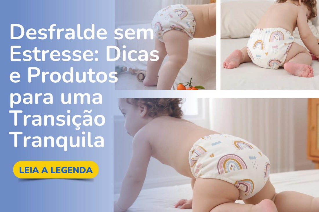 Kit desfralde com calcinha e cueca reutilizável, ideal para facilitar a transição do uso de fraldas de pano, garantindo conforto e segurança para crianças