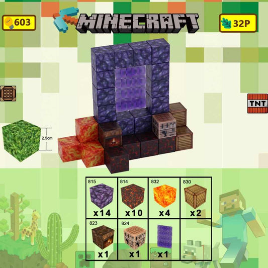 Blocos Minecraft - magnéticos coleção exclusiva