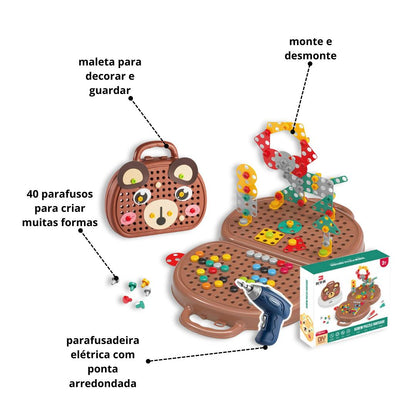 Descubra o jogo de ferramentas infantil ideal para pequenos construtores! Ferramentas de brinquedo seguras e interativas para crianças. Incentive a imaginação