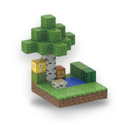  Brinquedo de montar Minecraft com blocos incríveis, perfeito para criar mundos e personagens do jogo, disponível na loja LiwTeck.