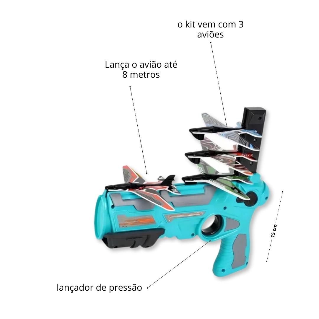 Conjunto de aviões de brinquedo em várias cores e tamanhos, estimulando a imaginação e o desenvolvimento motor das crianças.