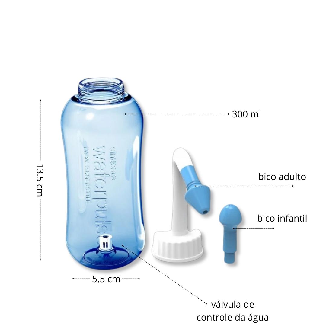 Kit de lavagem nasal com água ideal para uso em bebês e crianças