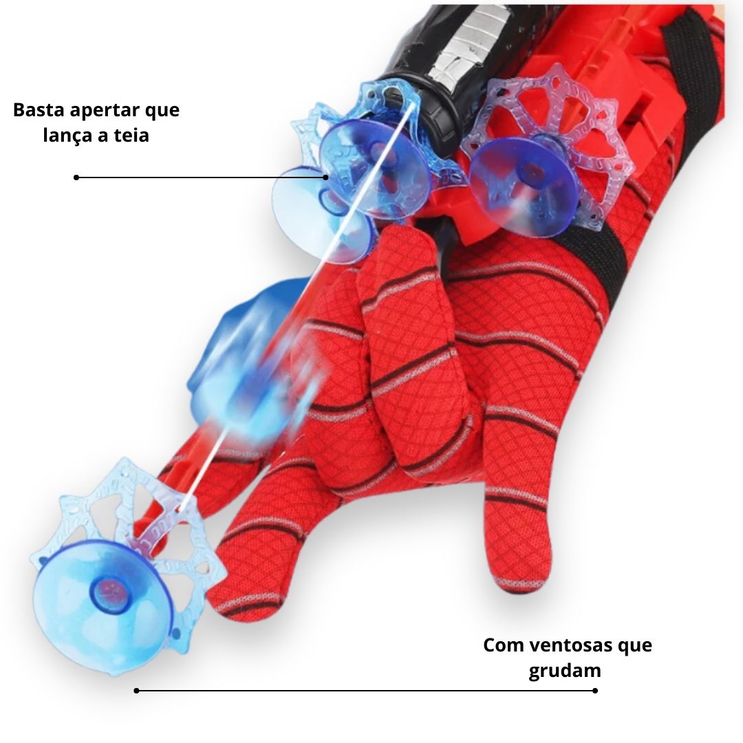  Brinquedo lançador de teia. Divirta-se soltando teias como um super-herói. Perfeito para aventuras cheias de ação!
