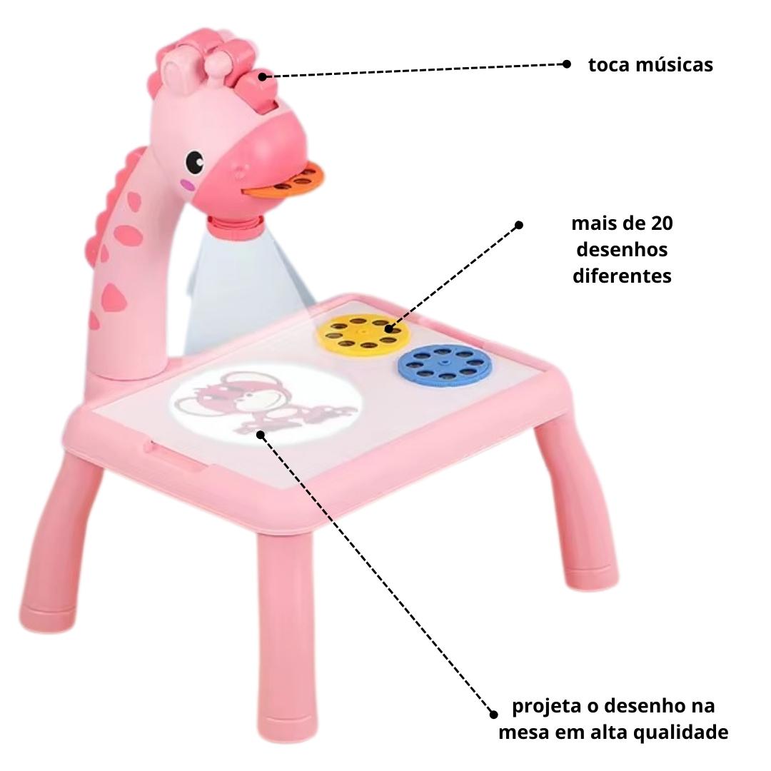  Mesa girafa projetora para desenho, oferecendo uma maneira interativa e educativa de desenhar e colorir, disponível na loja LiwTeck.