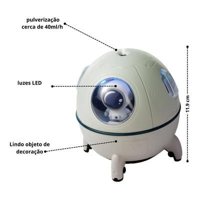 Umidificador de ar infantil, projetado para criar um ambiente agradável e saudável para os pequenos, disponível na loja LiwTeck.